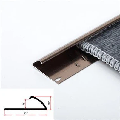 Vinkelteppelist i aluminium