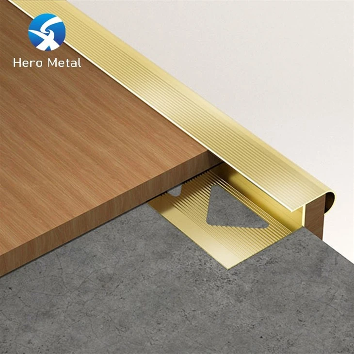 Aluminum stair nosing for vinyl flooring (2)
