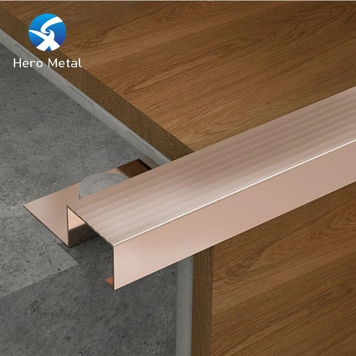 Aluminum stair nosing for vinyl flooring (5)