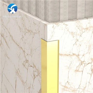 Tile trim hjørner i rustfritt stål